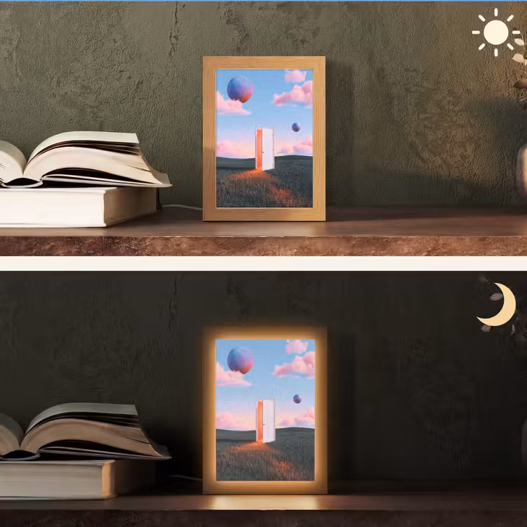 Tischlampe - Tür – Fantasie – Raum - Deur - Fantasie - Ruimte Light Box met kabel (Tafellamp) klein