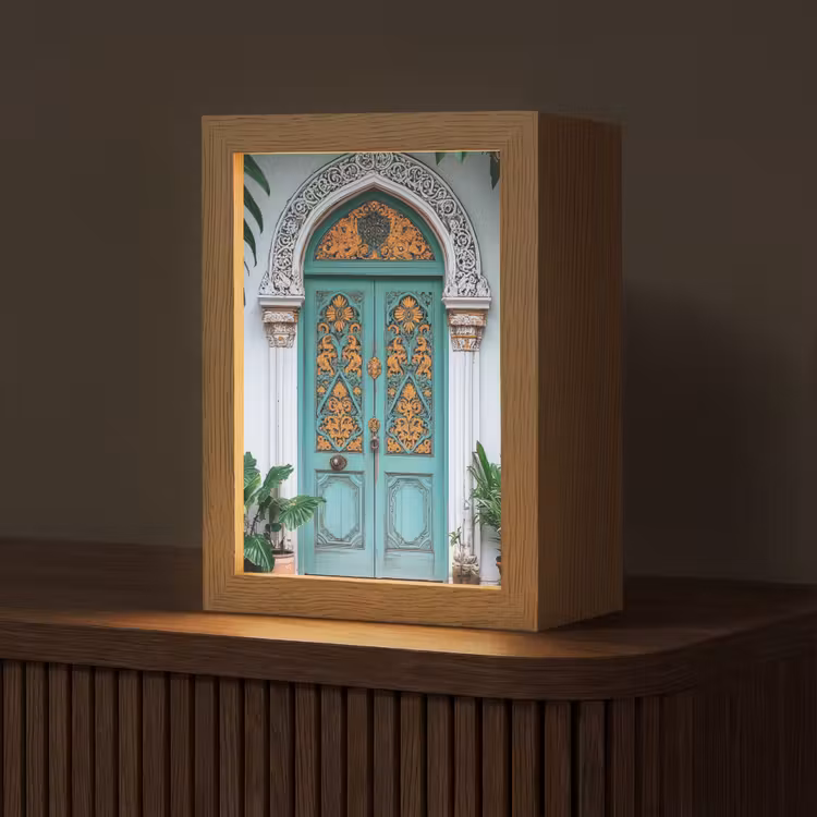 Deur - Patronen - Planten Light Box met kabel (Tafellamp) klein -z3d_website