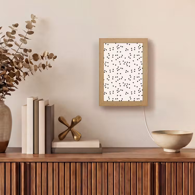 Valentijn - Liefde - Wit - Zwart Light Box met kabel (Tafellamp) klein 925 -sfeer2