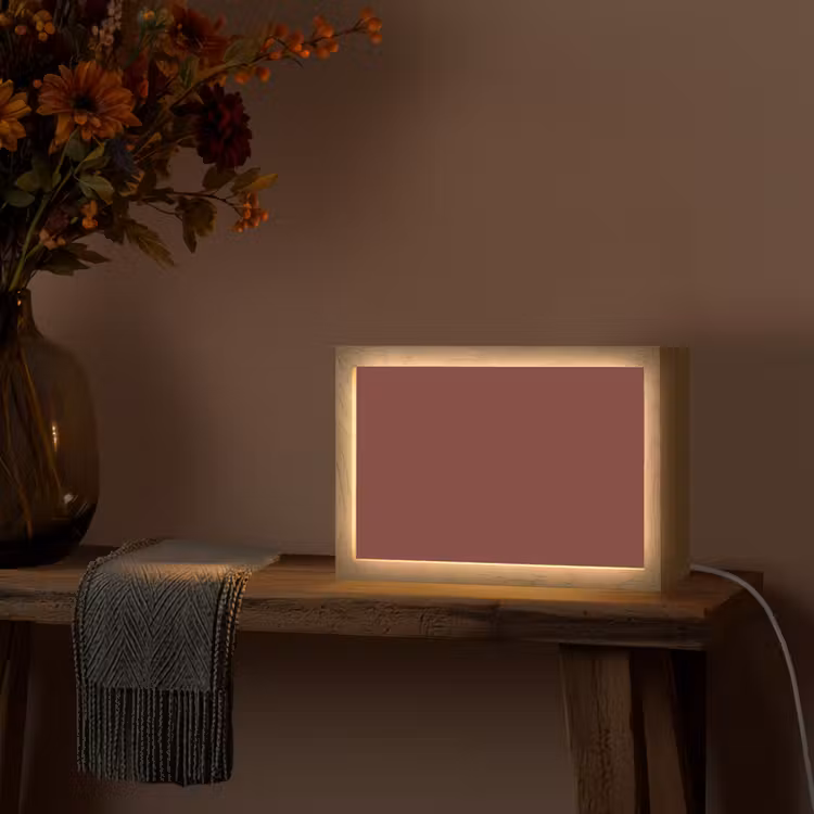 Valentine - Velvet - Rood Light Box met kabel (Tafellamp) klein 924 -sfeer4