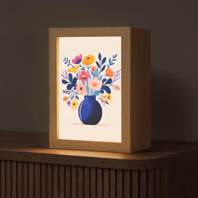 Vaas - Bloemen - Boeket Light Box met kabel (Tafellamp) klein -z3d_website