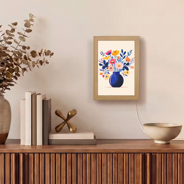 Vaas - Bloemen - Boeket Light Box met kabel (Tafellamp) klein -sfeer2