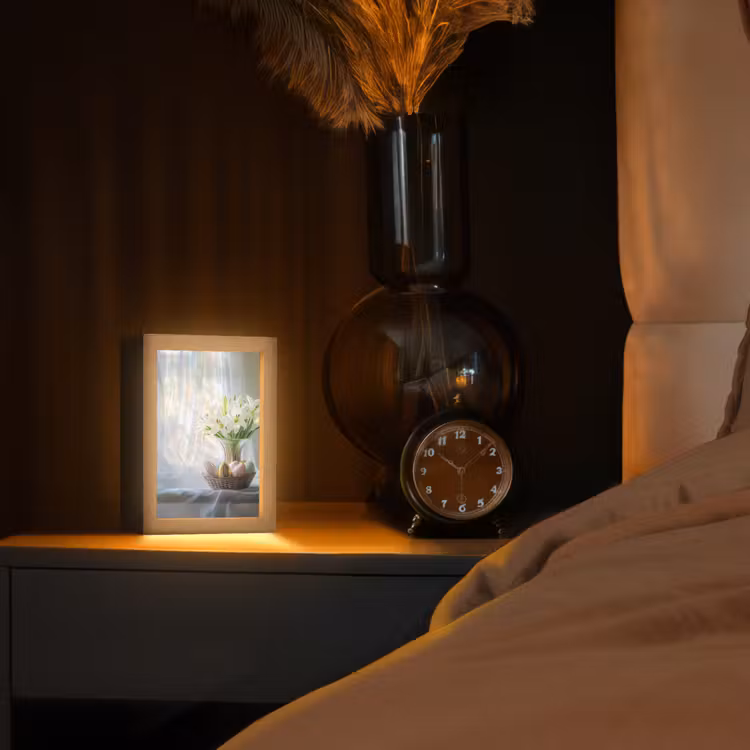 Vaas - Eieren - Bloemen Light Box met kabel (Tafellamp) klein -sfeer1