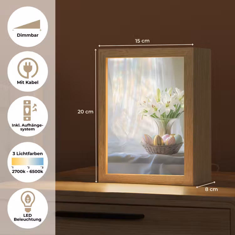 Vaas - Eieren - Bloemen Light Box met kabel (Tafellamp) klein -USP_DE