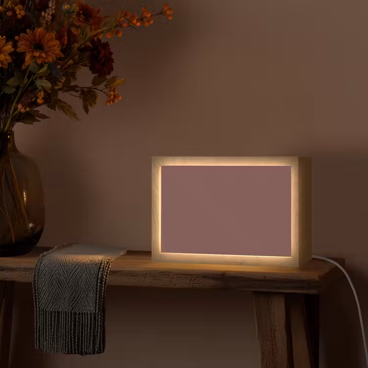 Velvet - Merlot - Rood Light Box met kabel (Tafellamp) klein 924 -sfeer4