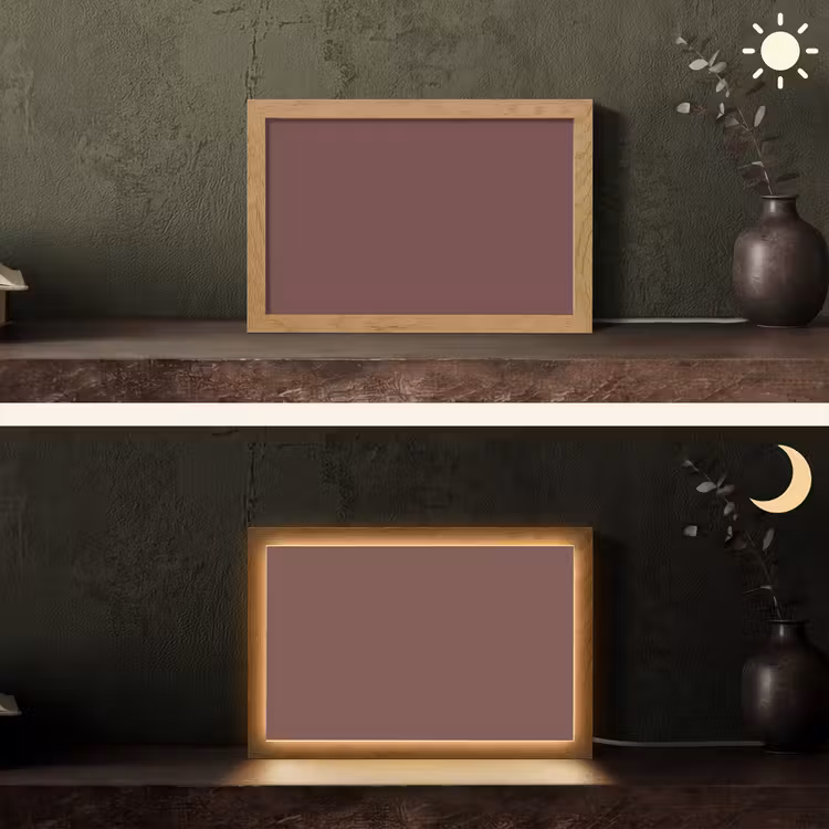 Velvet - Merlot - Rood Light Box met kabel (Tafellamp) klein 924 -sfeer3