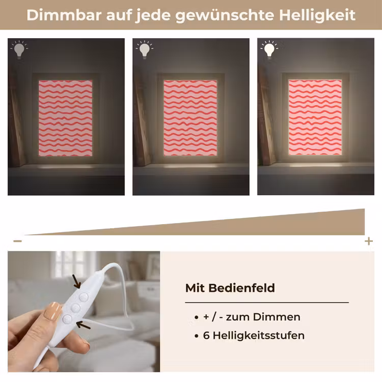Speels - Patroon - Rood Light Box met kabel (Tafellamp) klein 925 -USP_dimbaarDE