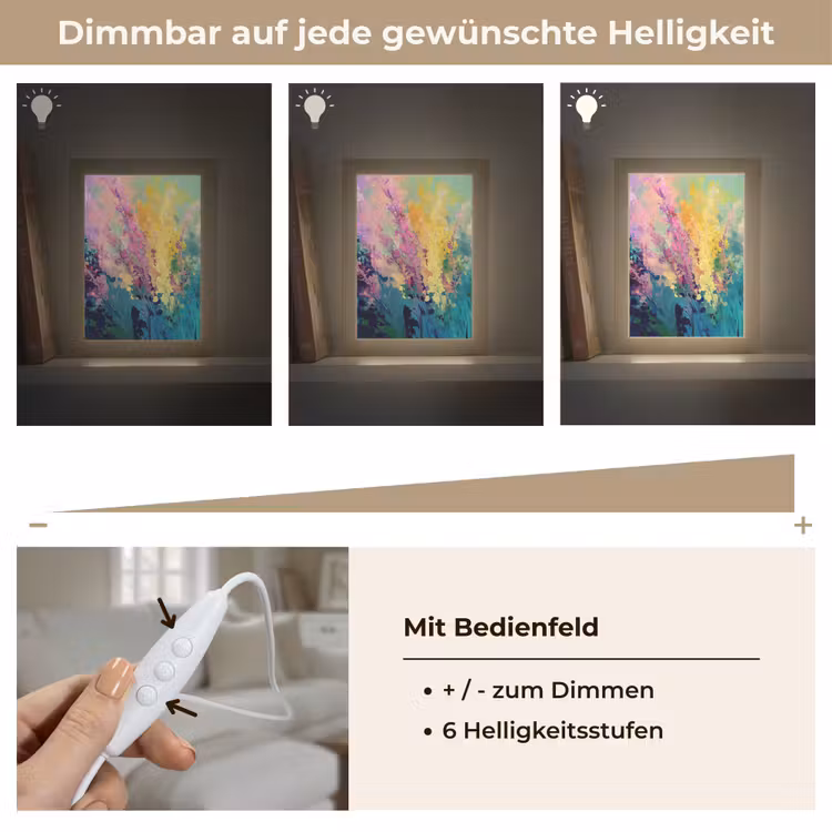 Dromerige - Langgerekte bloemen Light Box met kabel (Tafellamp) klein -USP_dimbaarDE