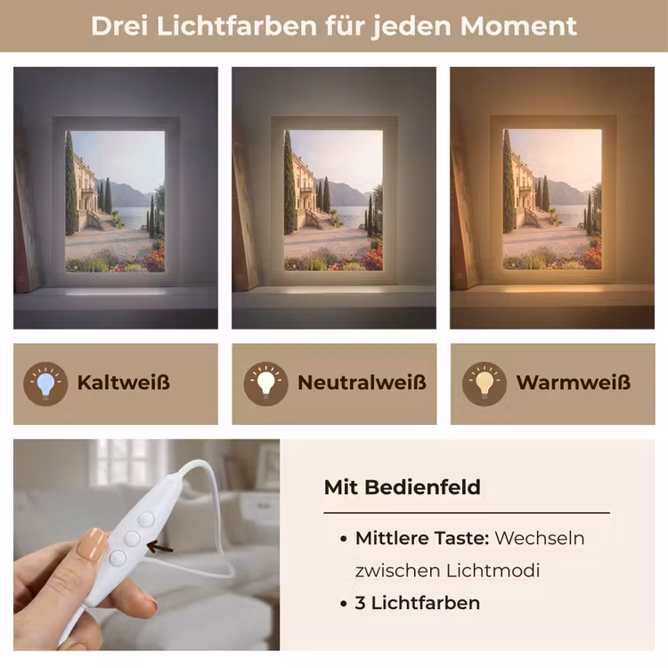 Tischlampe - Villa – Wasser – Treppen - Villa - water -trappen Light Box met kabel (Tafellamp) klein