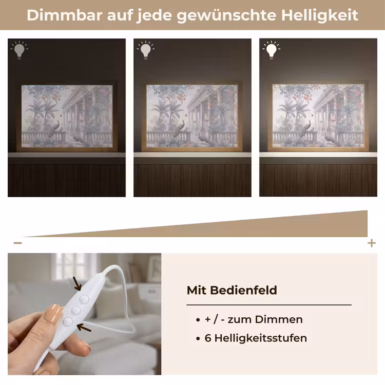 Vogel - Pauw - Architectuur - Klassiek - Groen Light Box met kabel (Tafellamp) klein -USP_dimbaarDE