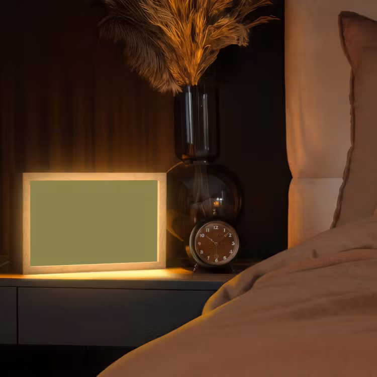 Juniper - Groen - Organisch Light Box met kabel (Tafellamp) klein 924 -sfeer1