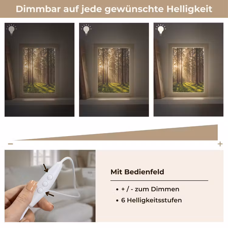 Bos - Gras - Zonlicht Light Box met kabel (Tafellamp) klein -USP_dimbaarDE