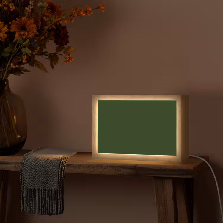 Forest - Green - Groen Light Box met kabel (Tafellamp) klein 924 -sfeer4