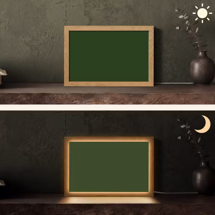 Forest - Green - Groen Light Box met kabel (Tafellamp) klein 924 -sfeer3