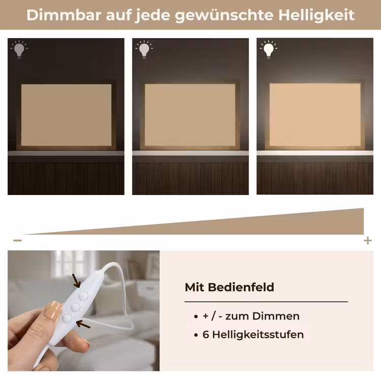 Warm - Sand - Nude Light Box met kabel (Tafellamp) klein 924 -USP_dimbaarDE