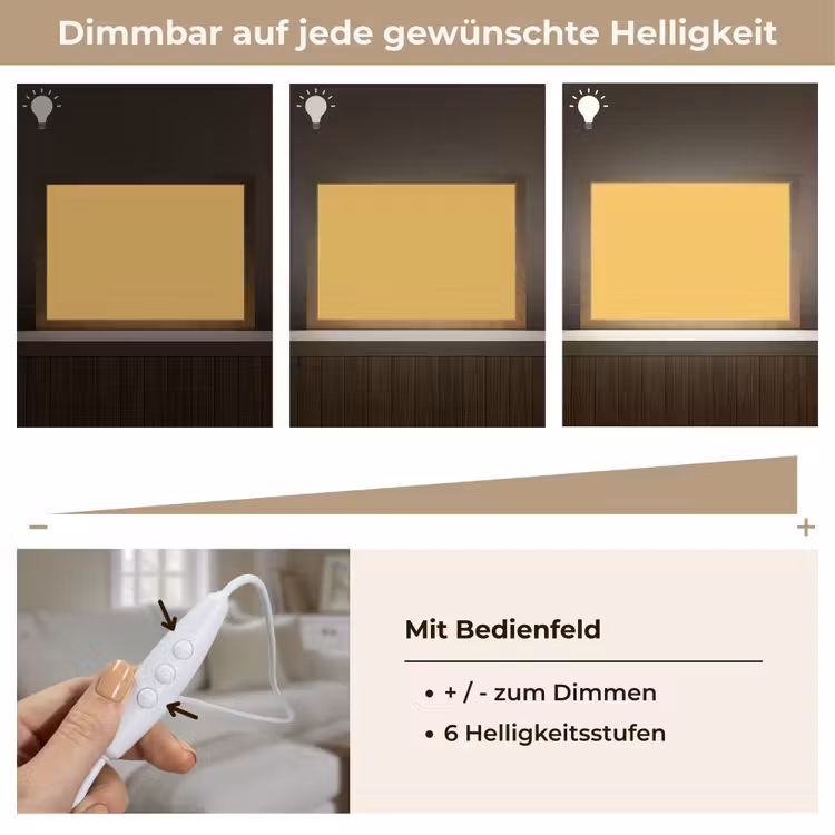 Warm - Sand - Terracotta Light Box met kabel (Tafellamp) klein 924 -USP_dimbaarDE
