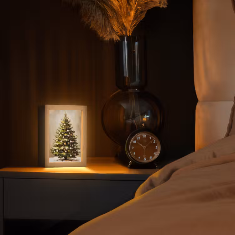 Kerst - Sfeer - Groen Light Box met kabel (Tafellamp) klein -sfeer1