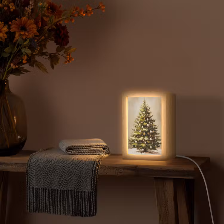 Kerst - Sfeer - Groen Light Box met kabel (Tafellamp) klein -sfeer4