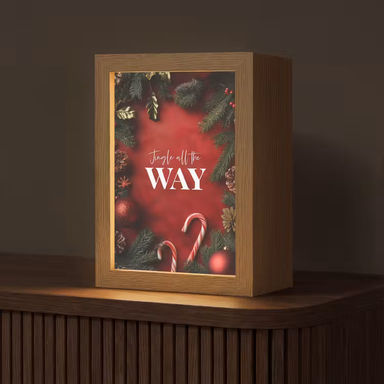 Kerst - Quote - Rood - Kerstballen Light Box met kabel (Tafellamp) klein -z3d_website