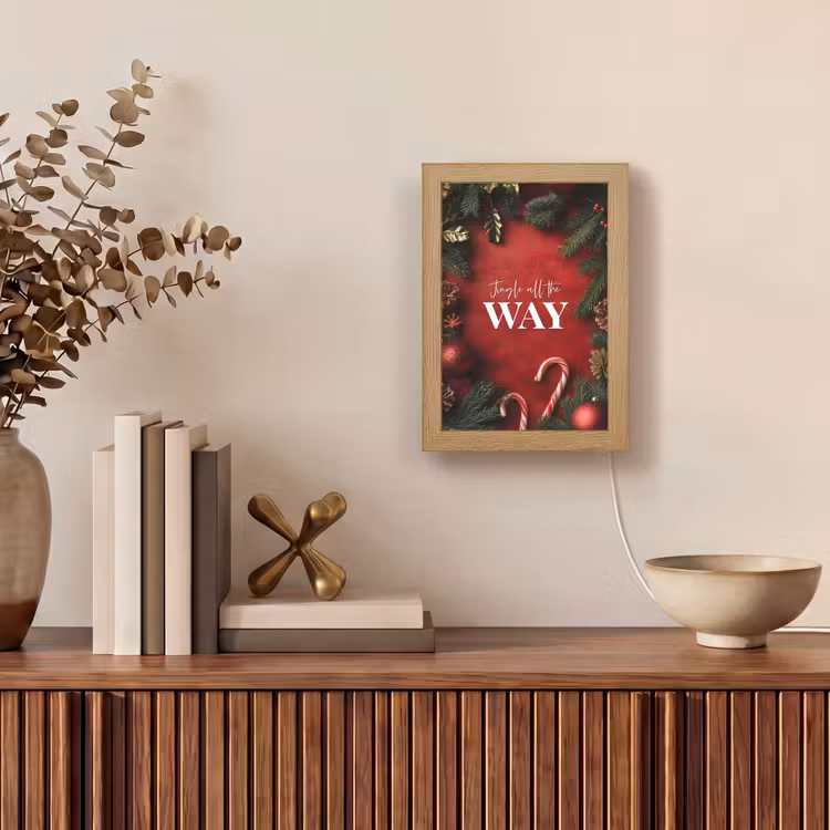 Kerst - Quote - Rood - Kerstballen Light Box met kabel (Tafellamp) klein -sfeer2
