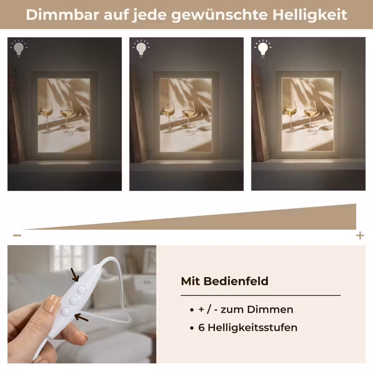 Wijn - Wijnglazen - Wit Light Box met kabel (Tafellamp) klein -USP_dimbaarDE