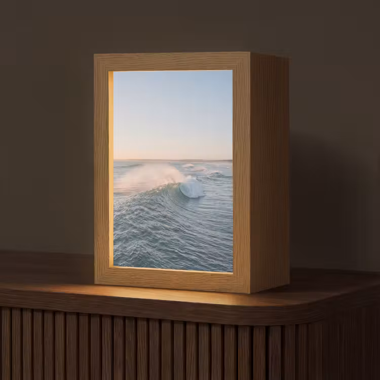 Golf - Zee - Water Light Box met kabel (Tafellamp) klein -z3d_website
