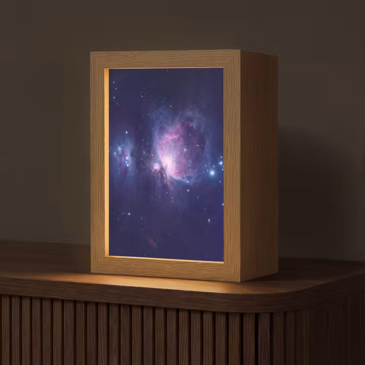 Ruimte - Sterren - Kleurrijk Light Box met kabel (Tafellamp) klein -z3d_website