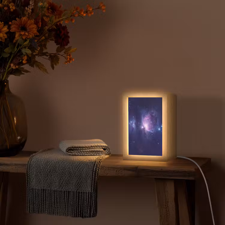 Ruimte - Sterren - Kleurrijk Light Box met kabel (Tafellamp) klein -sfeer4