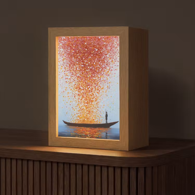 Wolk - Confetti - Boot - Wateroppervlakte Light Box met kabel (Tafellamp) klein -z3d_website