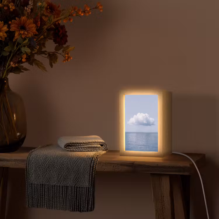 Tischlampe - Wolke – Regen – Natur - Wolk - Regen - Natuur Light Box met kabel (Tafellamp) klein