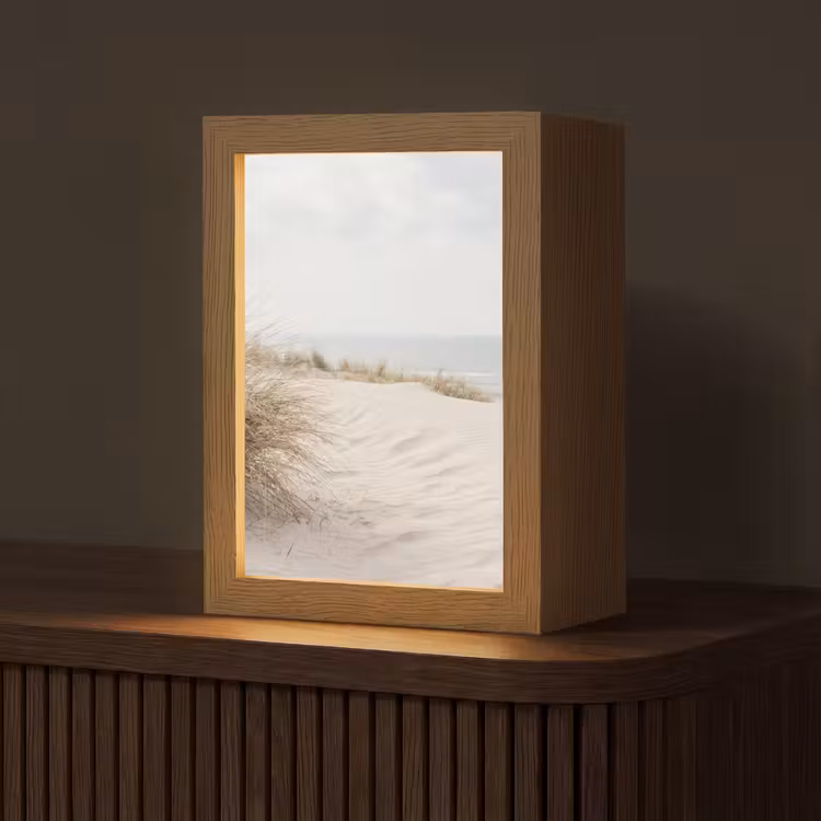 Wolken - Duinlandschap - Zand Light Box met kabel (Tafellamp) klein -z3d_website