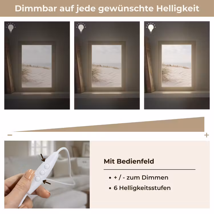 Wolken - Duinlandschap - Zand Light Box met kabel (Tafellamp) klein -USP_dimbaarDE