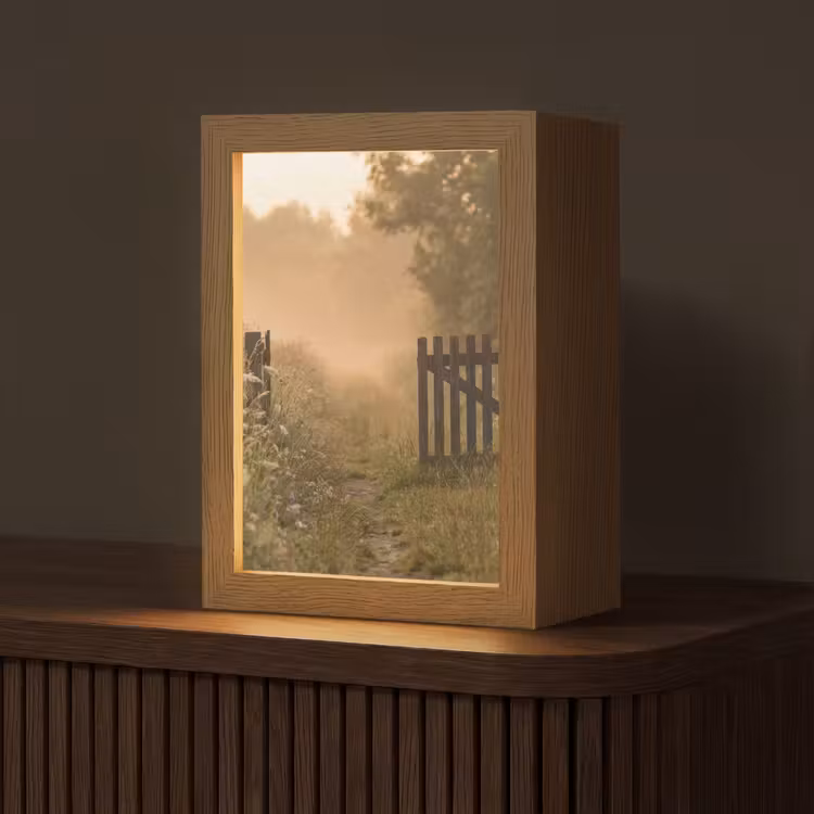 Hek - Natuur - Mist - Veld Light Box met kabel (Tafellamp) klein -z3d_website