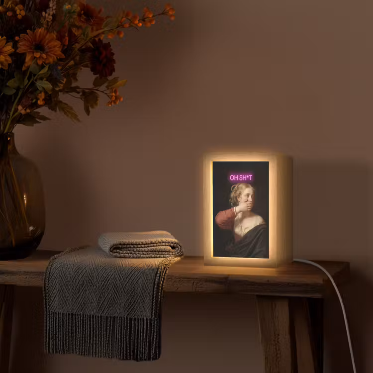 Quote - Neon - vrouw Light Box met kabel (Tafellamp) klein -sfeer4