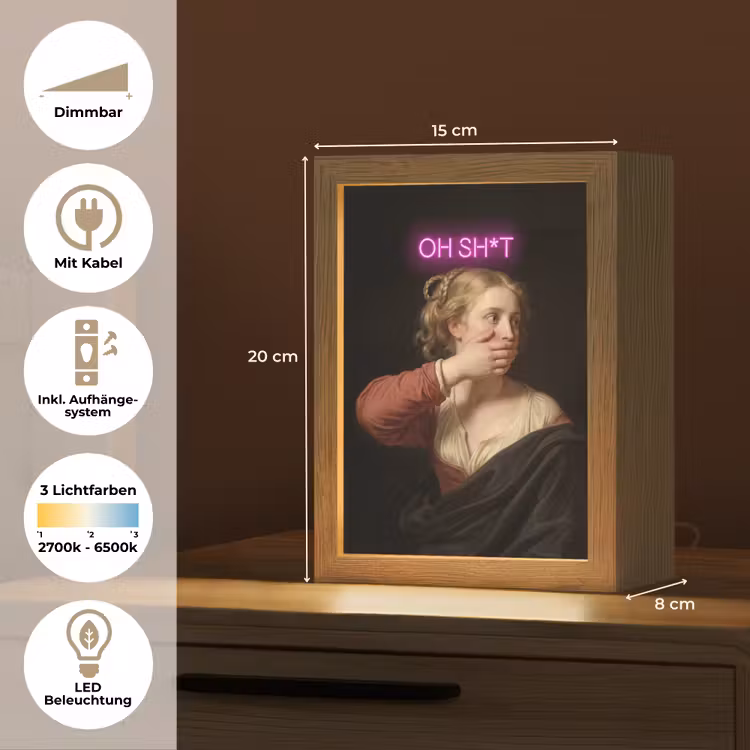 Quote - Neon - vrouw Light Box met kabel (Tafellamp) klein -USP_DE