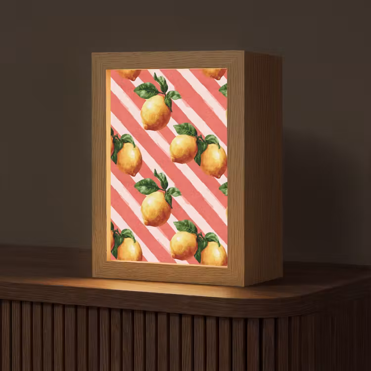 Citroen - Geïllustreerd - Oranje Light Box met kabel (Tafellamp) klein 925 -z3d_website