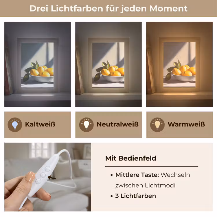 Citroenen - Stilleven - Geel Light Box met kabel (Tafellamp) klein -USP_lichtkleurDE