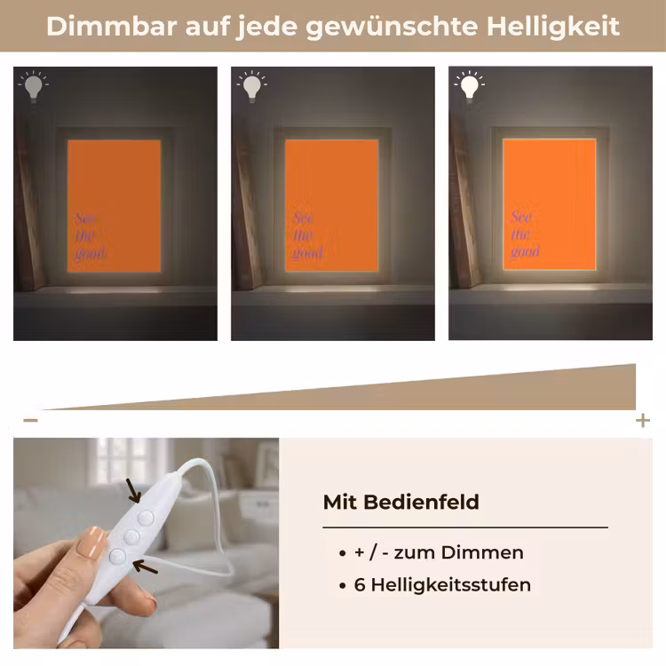 See te good - Paars - Oranje Light Box met kabel (Tafellamp) klein -USP_dimbaarDE