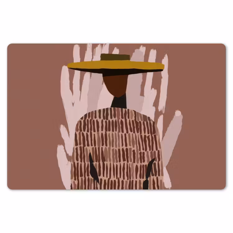 Abstract - Figuur - Illustratie - Hoed Placemat vinyl groot -zzsfeer1_Kitchenyeah-website