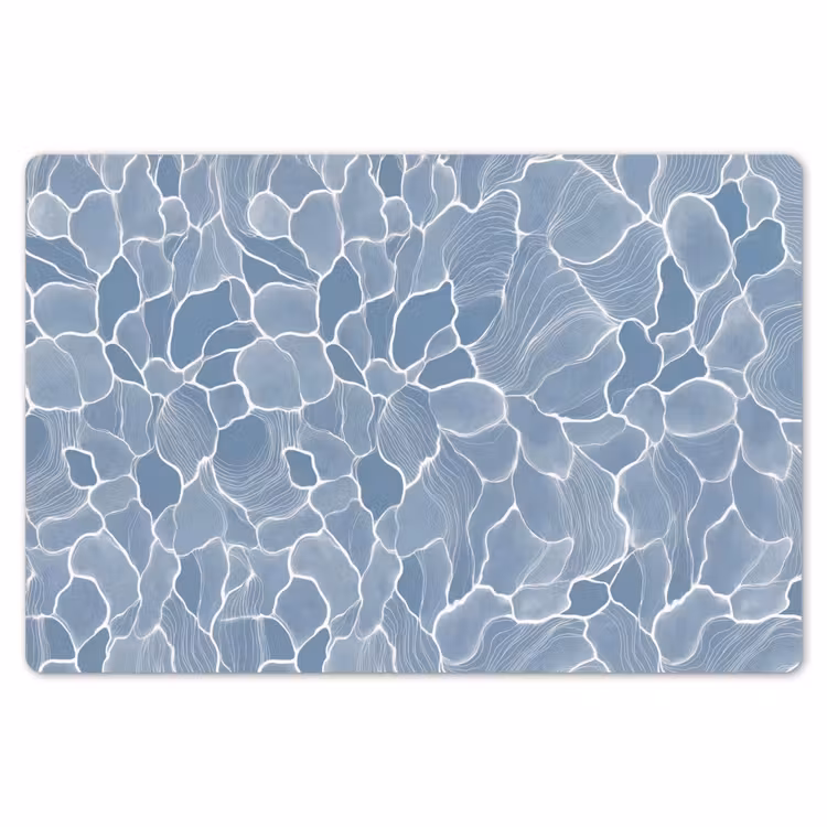 Abstract - Blauw - Bladeren Placemat vinyl groot -zzsfeer1_Kitchenyeah-website
