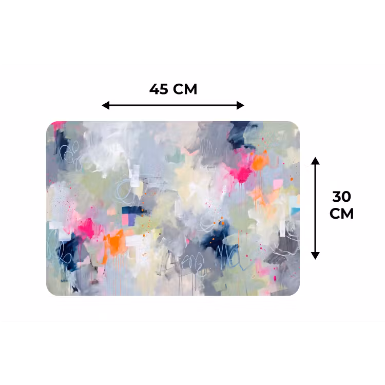 Abstract - Kleurrijk - Modern - Kunst Placemat vinyl groot -specs