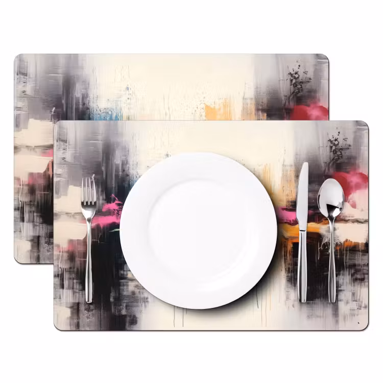 Abstract - Kleurexplosie - Landschap Placemat vinyl groot -zzsfeer2_Kitchenyeah-website