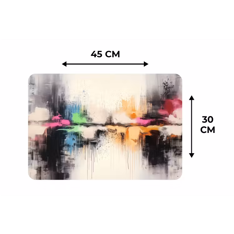 Abstract - Kleurexplosie - Landschap Placemat vinyl groot -specs