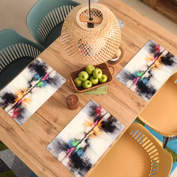 Abstract - Kleurexplosie - Landschap Placemat vinyl groot -zzsfeer5_Kitchenyeah-website