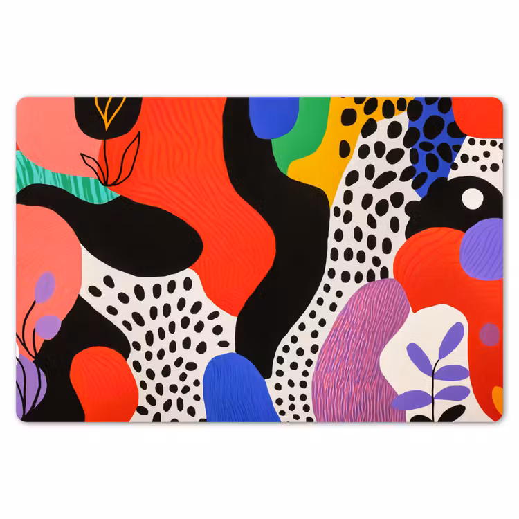 Abstract - Vormen - Kleuren - Stippen Placemat vinyl groot -zzsfeer1_Kitchenyeah-website