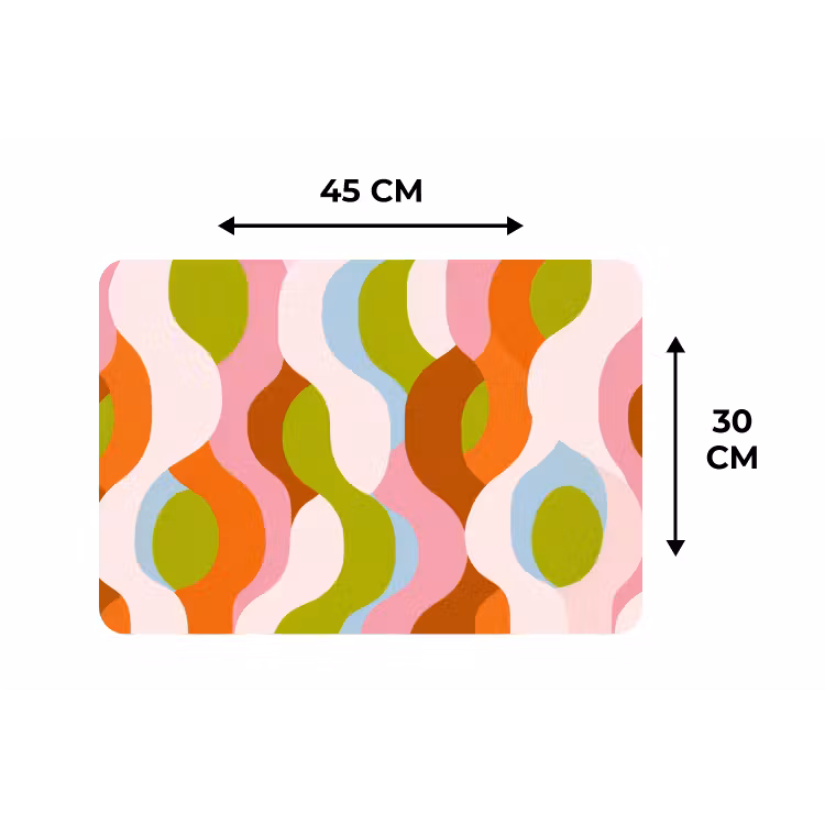 Abstract - Vormen - Roze Placemat vinyl groot -specs