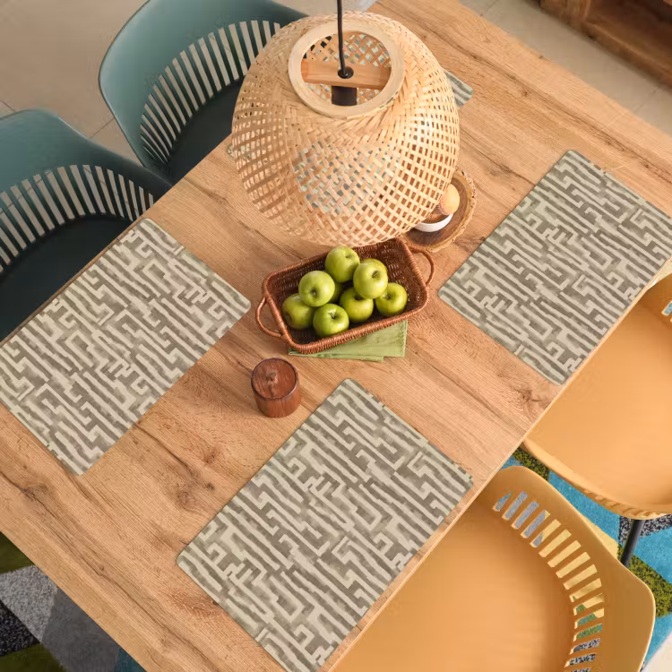 Abstract - Geometrisch - Groen Placemat vinyl groot 368 -zzsfeer5_Kitchenyeah-website