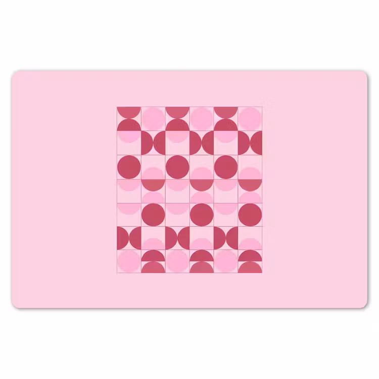 Abstract - Geometrisch - Cirkels - Roze - Modern Placemat vinyl groot -zzsfeer1_Kitchenyeah-website