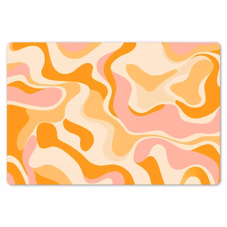 Abstract - Golvend - Oranje Placemat vinyl groot -zzsfeer1_Kitchenyeah-website