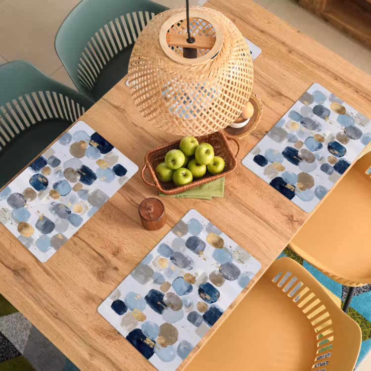Abstract - Goud - Vormen Placemat vinyl groot -zzsfeer5_Kitchenyeah-website